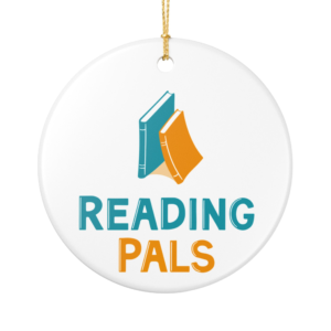 Reading Pals Ceramic Ornament - Book Lover Tree Decoration