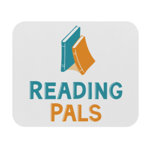Reading Pals Rectangle Mouse Pad – Cute Book Lover Desk Mat for Teachers & Students